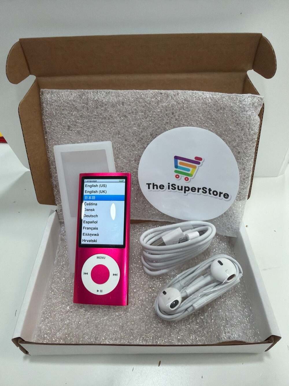 Apple iPod Nano 5th Generation Pink 16GB bundle + 1 YR CPS warranty